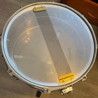 Ludwig LW0613SL Supralite 6x13" 8-Lug Steel Snare Drum 2012 - Present - Polished Steel image 4