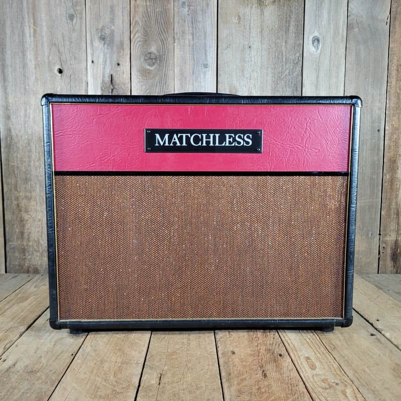 Matchless  ESD 4ohm 2x12" Guitar Amp Cabinet, Excellent 2003 - Black and Red image 1