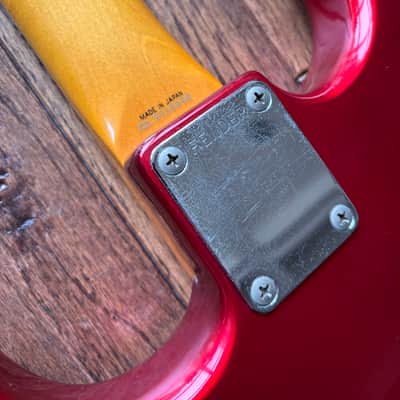 1984 Fender ST-62 Stratocaster ‘E’ Serial 1962 Reissue Candy Apple Red MIJ Fujigen Factory image 12