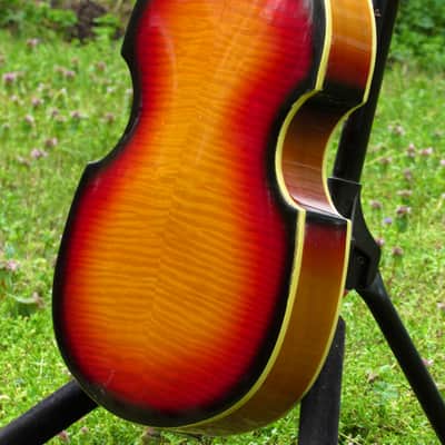 ~Space Bass~ 1967 Silvertone 1496 / Tesco EB-210 Hollowbody Violin Bass - Vintage Japan MIJ Beatle image 18