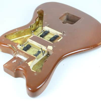 1963 Vintage Fender Jazzmaster BODY ~Lightweight 4.5lbs~ Killer RELIC Brown Refin USA 1960s Pre-CBS L-Series image 10