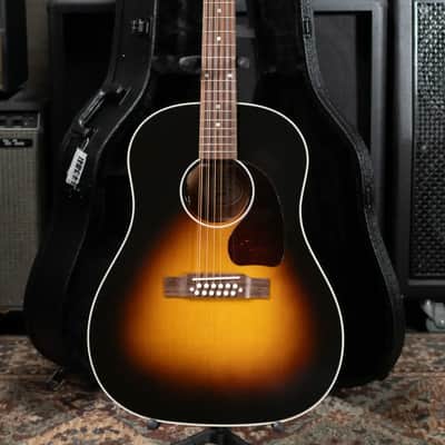 Gibson J-45 Standard 12-String Acoustic/Electric Guitar - Vintage Sunburst with Hardshell Case image 14