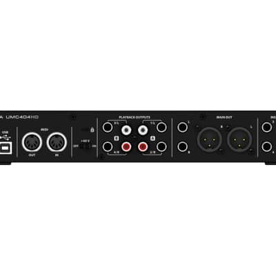 BEHRINGER UMC404-HD U-PHORIA INTERFACCIA AUDIO 4X4 MIDI USB 192 KHZ PREAMPLIFICATORI MIDAS SCHEDA PHANTOM +48V image 2