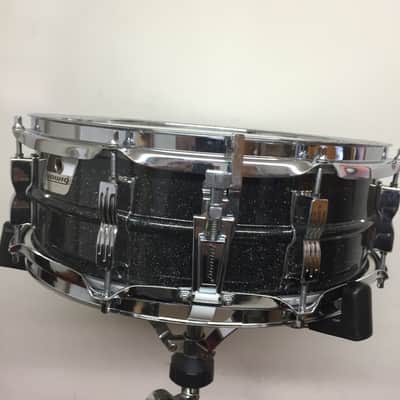Ludwig LM404 Acrolite 5x14" 8-Lug Aluminum Snare Drum with Black/White Badge 1994 - 2012 - Black Galaxy Mint! image 2