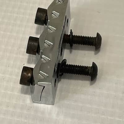 1980's Era Original Floyd Rose Made in Germany Chrome Tremolo Bridge Vibrato Set (R2 Nut & Retainer Bar) image 8