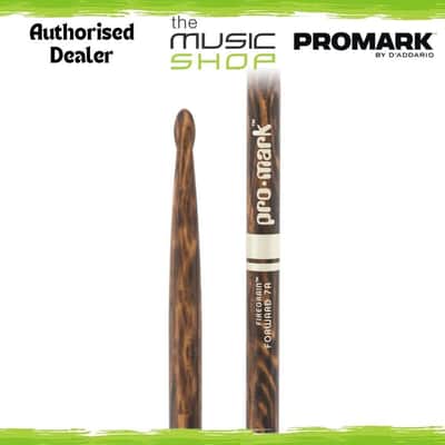 Pair of Promark Forward 7A FireGrain Wood Tip Drumsticks - TX7AW-FG Drum Sticks image 1