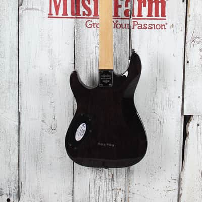 Schecter Omen Extreme-6 Electric Guitar Quilt Maple Top See-Thru Black image 6