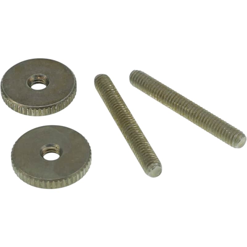 Faber ST-INA-S Faber 6-32 Inch '59 ABR Steel Studs and Brass Thumbwheel Kit, (pair) nickel plated, aged image 1