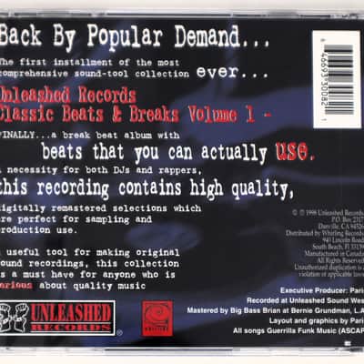 Unleashed Records Classic Beats & Breaks Vol. 1 Sample Library/Sound Library/Sampling CD 1998 image 2