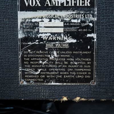 1964 Vox AC50/4 Mk II Big Box Vintage Tube Amp Head Gray Panel JMI UK, AC50 image 12