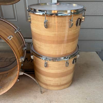 1970’s Ludwig Butcher Block Concert Tom Drum Set 13/14/15/16/18/22 image 14