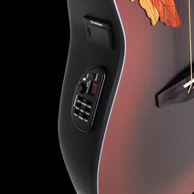 Ovation CE44 Celebrity Series Elite Mid-Depth Acoustic-Electric Guitar Reverse Red Burst image 4