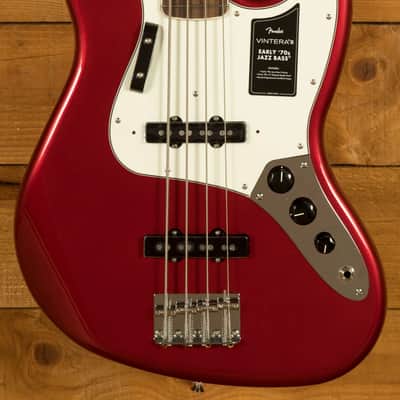 Fender Vintera III Early '70s Jazz Bass - Rosewood - Candy Apple Red image 3
