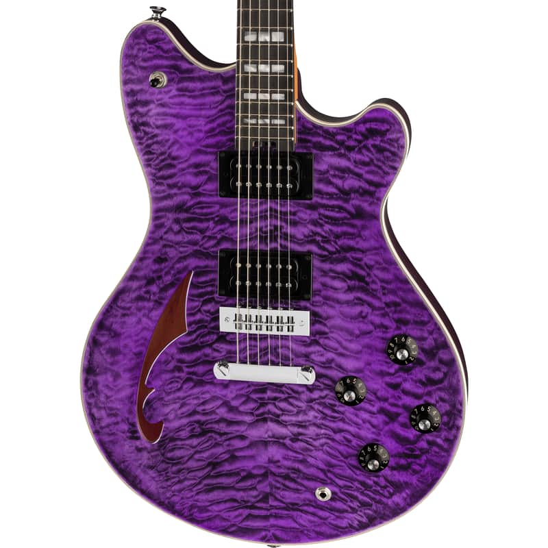 EVH SA-126 Special, QM Semi-Hollow Electric Guitar - Transparent Purple image 1