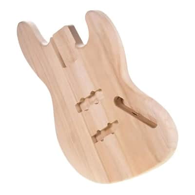 Unfinished Jazz Bass Style Solid Poplar Wood Body DIY Project image 5