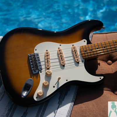 1980's Fender E Serial ST-57 MIJ '57 Stratocaster Reissue circa 1984-1987 - Sunburst - Made in Japan (FujiGen) - Pro Set Up w Perfect Frets/Action/Intonation! image 2