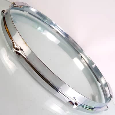 European 13 5/8"Chrome-Brass Stick-Chopper 8Lug Snare Drum Resonant Rim/Hoop COB image 5