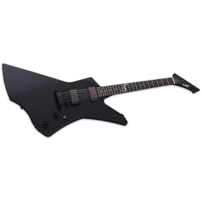 ESP LTD James Hetfield Signature Snakebyte Guitar w/ EMG JH Set Pickups & Hardshell Case - Black Satin image 4