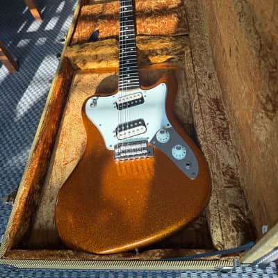 Fender Pawn Shop Super-Sonic 2013 - 2014 - Sunfire Orange Flake WITH CASE image 4