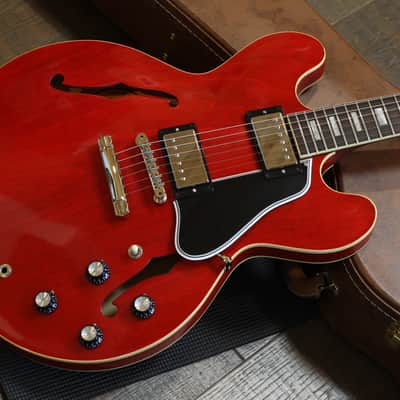 Minty! 2018 Gibson Custom Shop 1963 Reissue ES-335 Block Semi-Hollow Electric Guitar Cherry Red + COA OHSC image 3