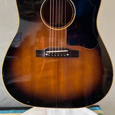 Vintage 1955 Gibson J-45 w scalloped bracing and vintage Gibson case image 1