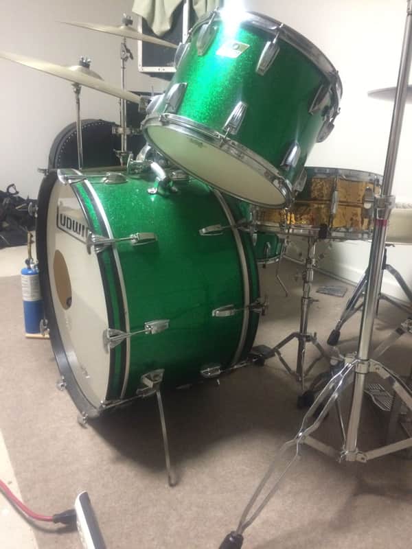 Ludwig Green Sparkle Bonham 70's Green Sparkle