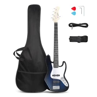 Jay Turser 5 String Bass Transparent Blue | Reverb