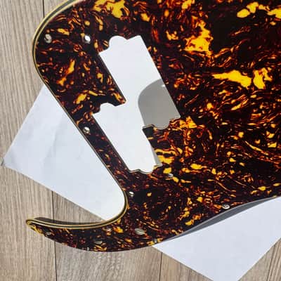 62 Fender Precision Pickguard  60 thru 71 Relic Aged  Brown / Orange Fire Tortoise USA RI image 2