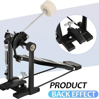 Single Bass Drum Pedal Single Pedal for Drum Set Kit and Electronic Drums | Single Chain image 6