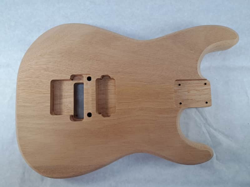 Unfinished Mahogany Hxx guitar body - for Fender Strat Stratocaster neck Floyd Rose J2311 image 1