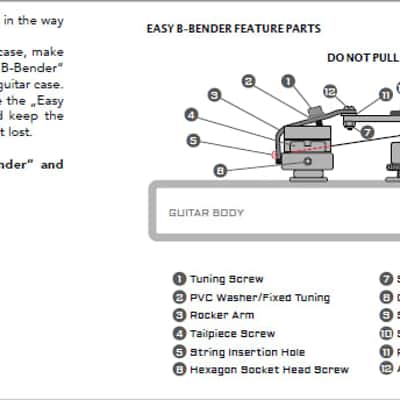 Easy B-Bender - real Chrome , only for Guitar with Tailpiece Stopbar image 13
