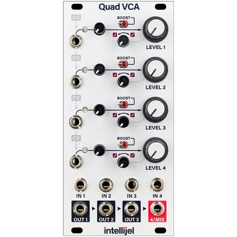 Intellijel Quad VCA Eurorack Synth Module | Reverb