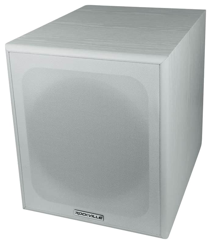 Rockville Rock Shaker 10" Inch White 400w Powered Home Theater Subwoofer Sub image 1