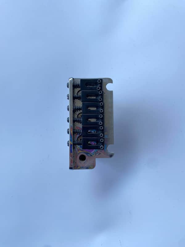 Fender American Standard Bridge with Black Graph Tech String Saver Saddles image 1