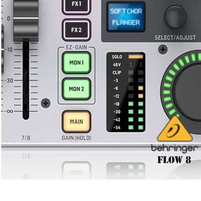 Behringer FLOW 8 8-Input Digital Mixer with Bluetooth Audio 2 FX Processors and USB/Audio Interface image 7