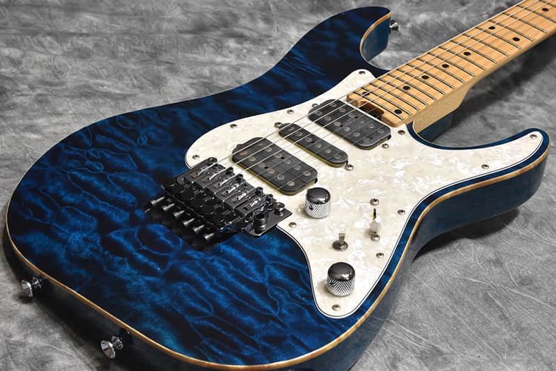 SCHECTER EX-Ｖ-24 Schecter EX-V-24 CTM-FRT Black Aqua | Reverb