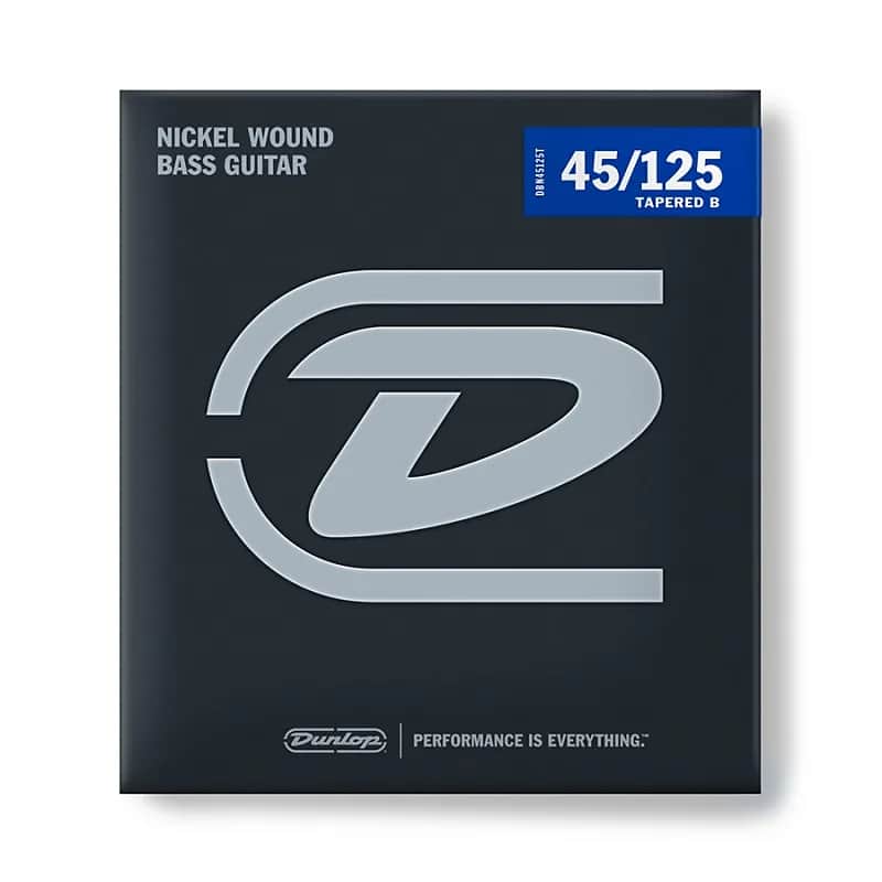 Dunlop DBN45125T Nickel-Wound Stainless Steel 5-String Bass Strings with Tapered B (45-125) image 1
