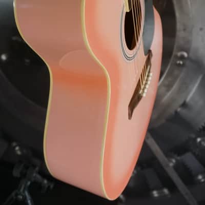 Crescent YMG PK - Pink Burst Cutaway Acoustic Guitar image 10