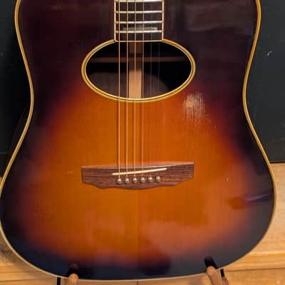 1982 Daion B55E Acoustic Electric Dreadnought Guitar Rare Model MIJ Sunburst image 5
