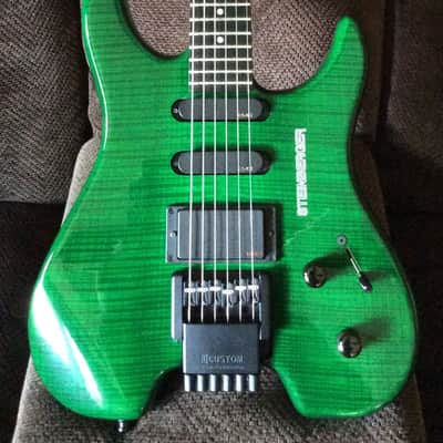 Steinberger GM4 Hardtail 200? Transparent Green Flame image 1