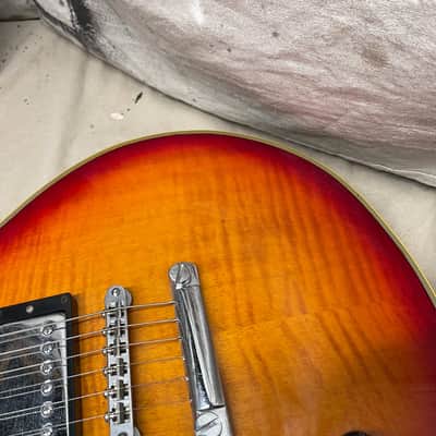 Hohner Lefty Left-Handed Professional L59 L-59 Singlecut Guitar MIK Korea 1980s Cherry Burst image 4
