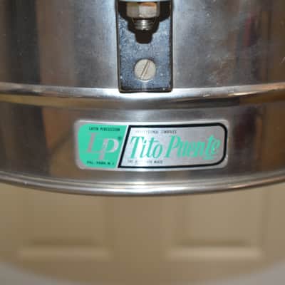 LP ビンテージ ティト・プエンテ グリーンラベル ティンバレス ステンレス製 Vintage LP Tito Puente Model Timbales 1970's Green Label | Reverb