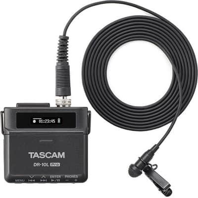 Tascam DR-10L Compact Digital Audio Recorder and Lavalier Mic Combo (2 Pack) image 2