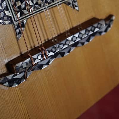 Vintage Egyptian Oud w/beautiful Inlay, Case Middle Eastern Instrument 70's image 9