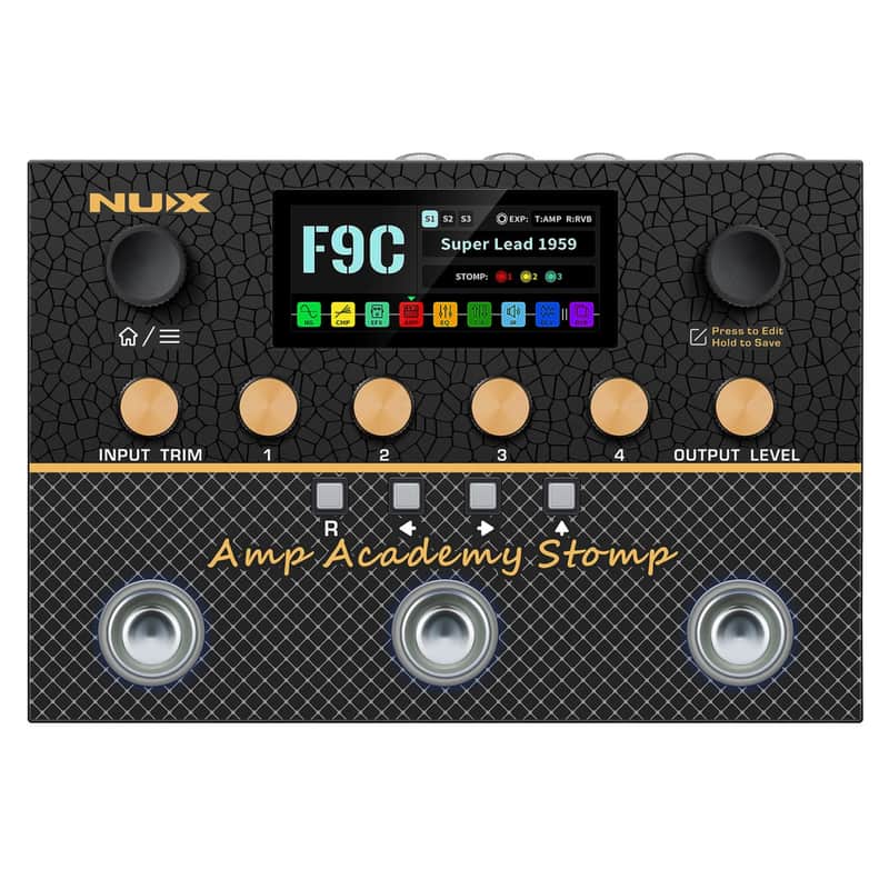 New NUX NMA-3AAP Amp Academy Stomp Multi Effects Amp Modeler Guitar Pedal image 1