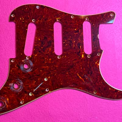General Vintage Tone 1962’ Nitrate celluloid pickguard for Stratocaster 4 ply Celluloid nitrate / Carey NOS - Aged image 5