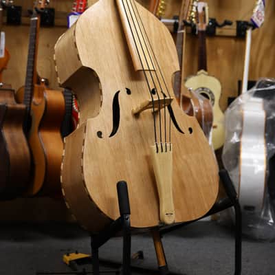 Handcrafted All-Wood Tololoche (Double Bass) with Wood Stripe Edge image 1