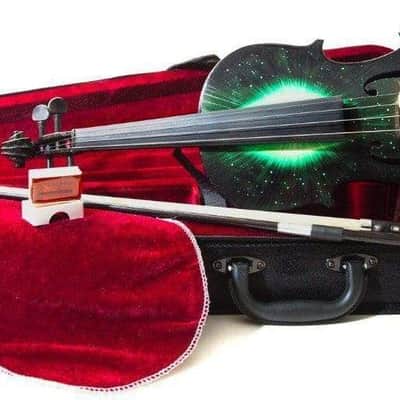 Rozanna's Galaxy Ride 4/4 Violin Outfit w/ crystal fine tuners, carbon fiber bow image 5