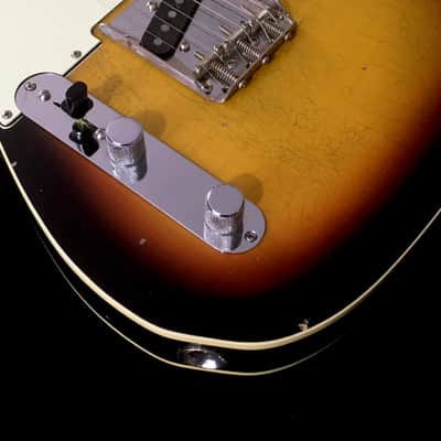 LEFTY! TL62 Vintage Custom Relic USA Double Bound Aged Sunburst Left Tele Guitar Kuwabara 7.7 lb HSC image 5
