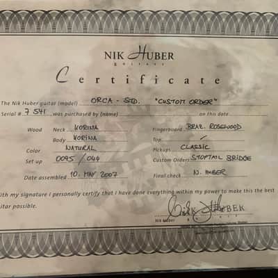 Nik Huber Orca Korina White Limba Neck Repair RARE image 3